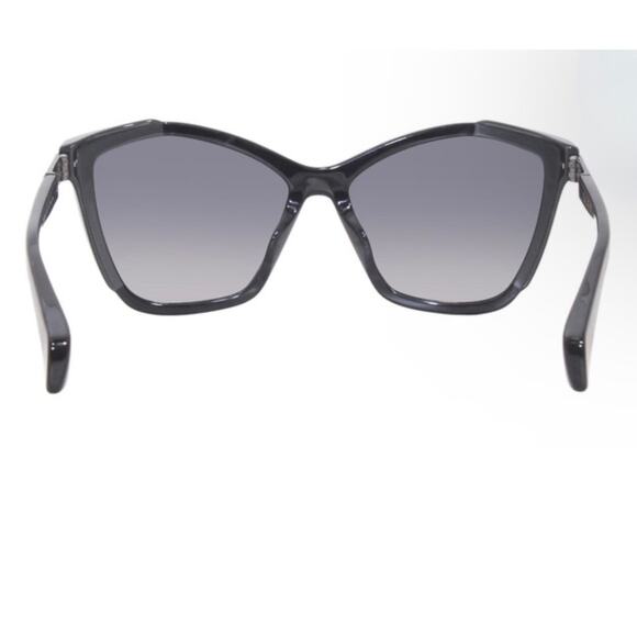 Rag & Bone NWOT Black Pearl Grey Gradient Eyewear Sunglasses with Sunglass Case - Picture 12 of 15